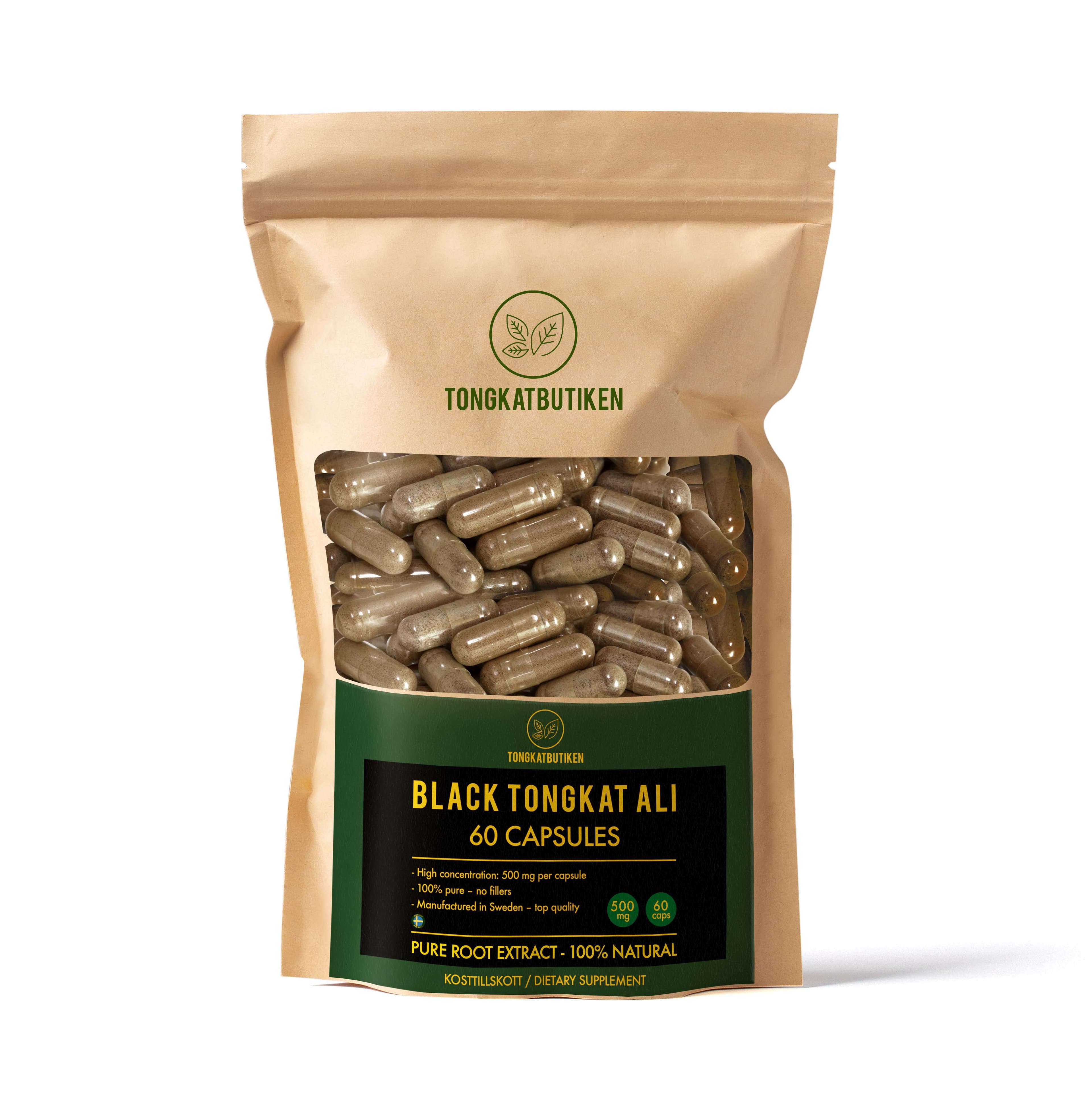 Svart Tongkat Ali 500mg